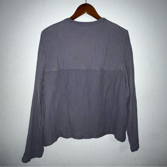 Women's J. Jill 100% Cotton Navy Blue Quilted Jacket - Picture 6 of 7